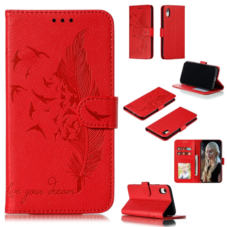Feather Pattern Litchi Texture Horizontal Flip Leather Case with Wallet & Holder & Card Slots, For iPhone 11 Pro Max, For iPhone XS /X, For iPhone XR, For iPhone XS Max