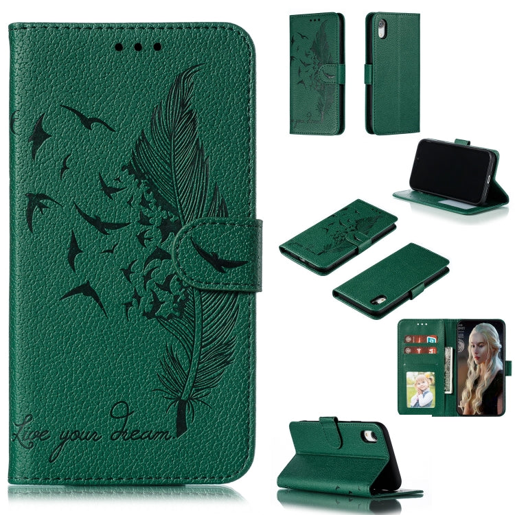 Feather Pattern Litchi Texture Horizontal Flip Leather Case with Wallet & Holder & Card Slots, For iPhone 11 Pro Max, For iPhone XS /X, For iPhone XR, For iPhone XS Max