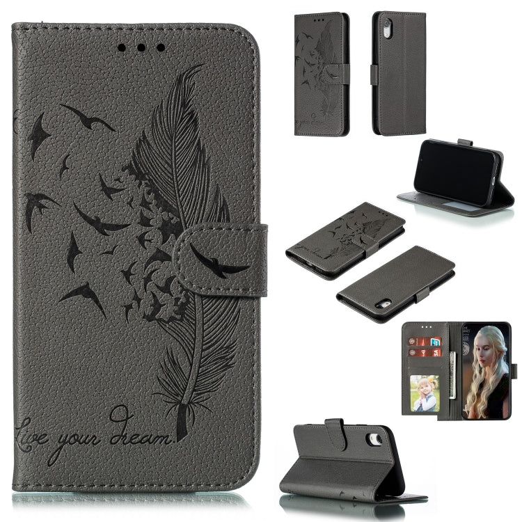 Feather Pattern Litchi Texture Horizontal Flip Leather Case with Wallet & Holder & Card Slots, For iPhone 11 Pro Max, For iPhone XS /X, For iPhone XR, For iPhone XS Max