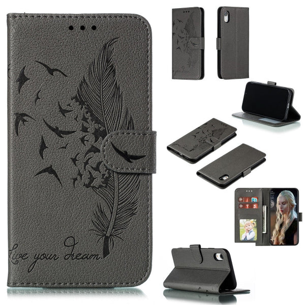 Feather Pattern Litchi Texture Horizontal Flip Leather Case with Wallet & Holder & Card Slots, For iPhone 11 Pro Max, For iPhone XS /X, For iPhone XR, For iPhone XS Max