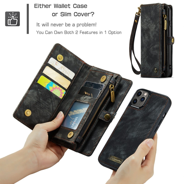 CaseMe-008 Detachable Multifunctional Horizontal Flip Leather Case with Card Slot & Holder & Zipper Wallet & Photo Frame