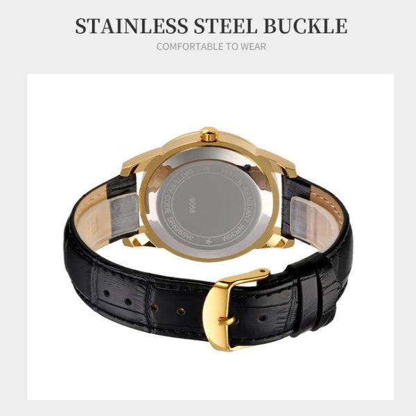 SKMEI 9058 Multifunctional Outdoor Fashion Waterproof Silver Shell Quartz Wrist Watch