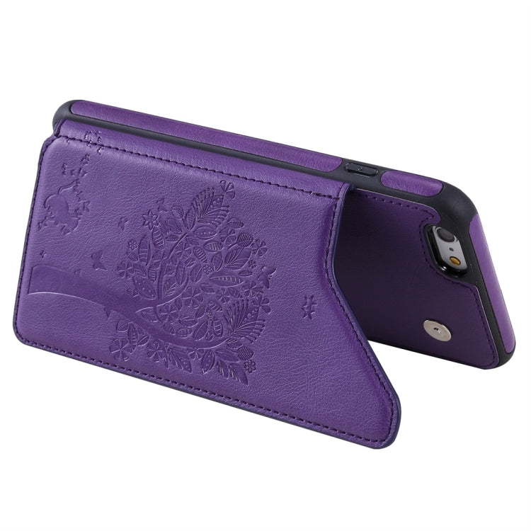 Cat Tree Embossing Pattern Shockproof Protective Case with Card Slots & Photo Frame, For iPhone 6 Plus, For iPhone 6, For iPhone 7 / 8, For iPhone 7 Plus / 8 Plus