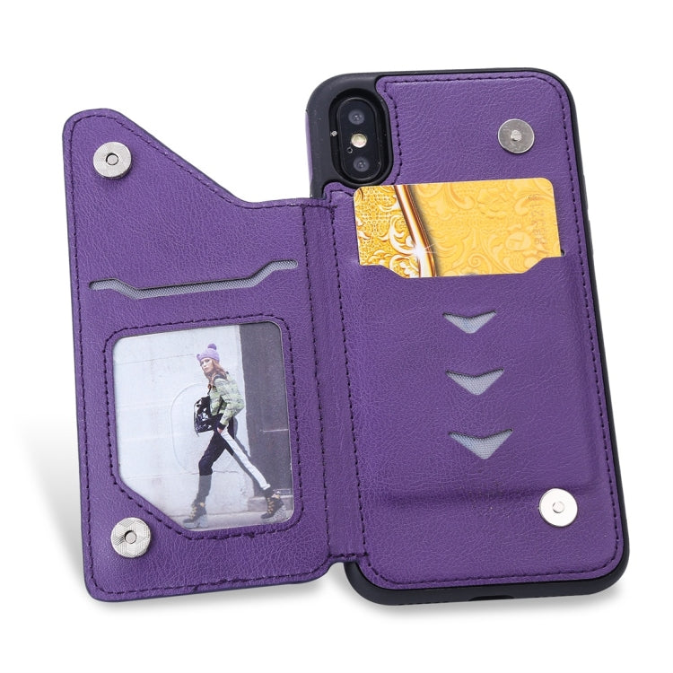 Cat Tree Embossing Pattern Shockproof Protective Case with Card Slots & Photo Frame, For iPhone X, For iPhone XR, For iPhone XS Max, For iPhone XS