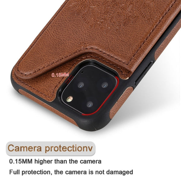 Cat Tree Embossing Pattern Shockproof Protective Case with Card Slots & Photo Frame, For iPhone 11 Pro, For iPhone 11, For iPhone 11 Pro Max, For Galaxy A50