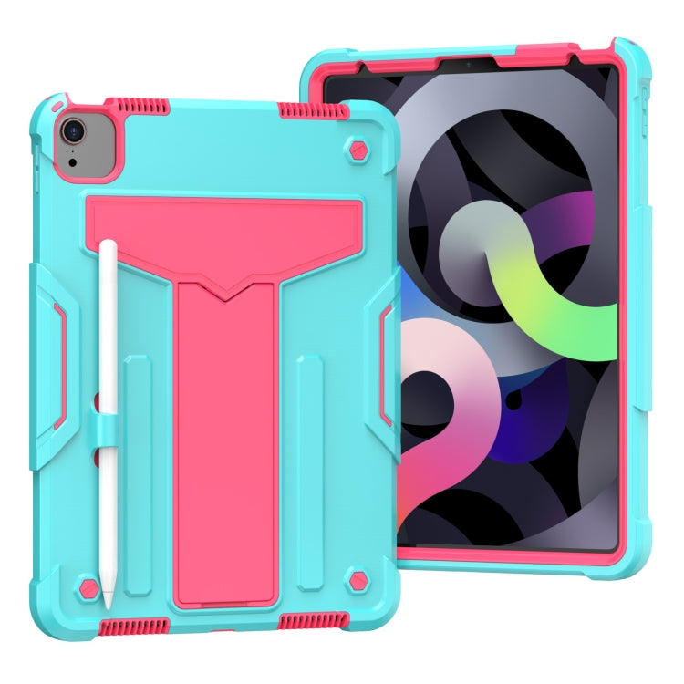 T-shaped Bracket Contrast Color Shockproof PC + Silicone Protective Case, For iPad Air 2022 / 2020 10.9 / iPad Pro 11, For Samsung Galaxy Tab A7 10.4 (2020)