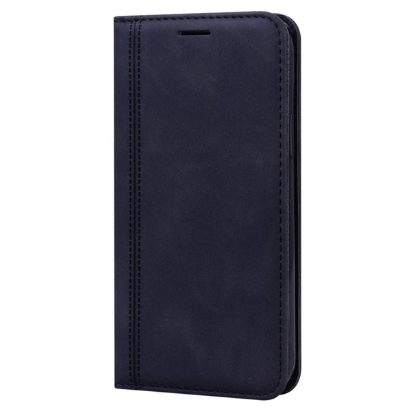 Frosted Business Magnetic Horizontal Flip PU Leather Case with Holder & Card Slot & Lanyard