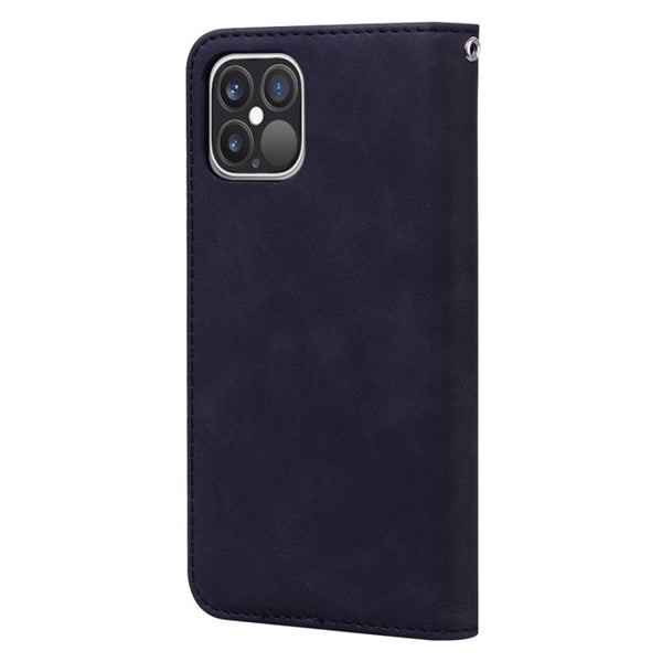Frosted Business Magnetic Horizontal Flip PU Leather Case with Holder & Card Slot & Lanyard