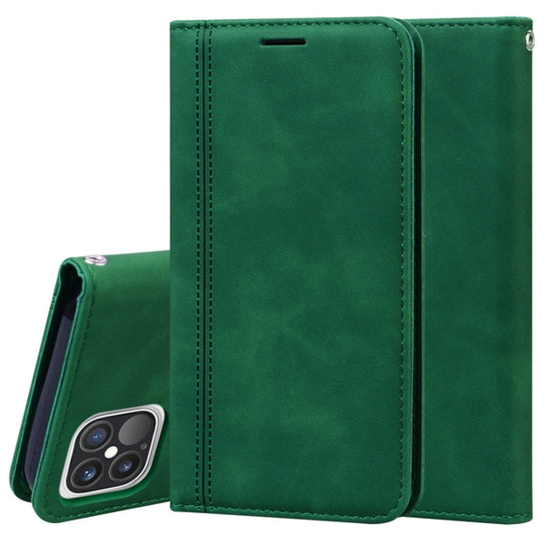 Frosted Business Magnetic Horizontal Flip PU Leather Case with Holder & Card Slot & Lanyard