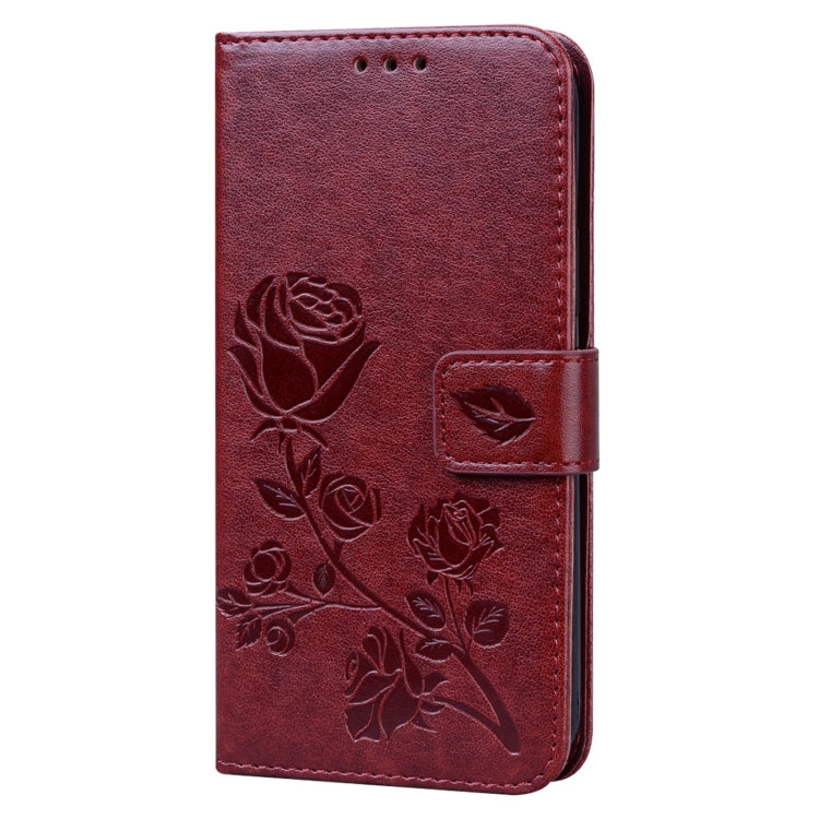 Rose Embossed Horizontal Flip PU Leather Case with Holder & Card Slots & Wallet