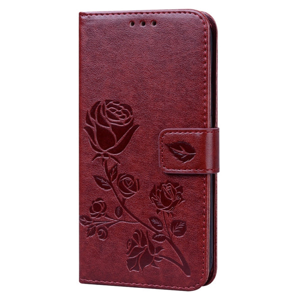 Rose Embossed Horizontal Flip PU Leather Case with Holder & Card Slots & Wallet