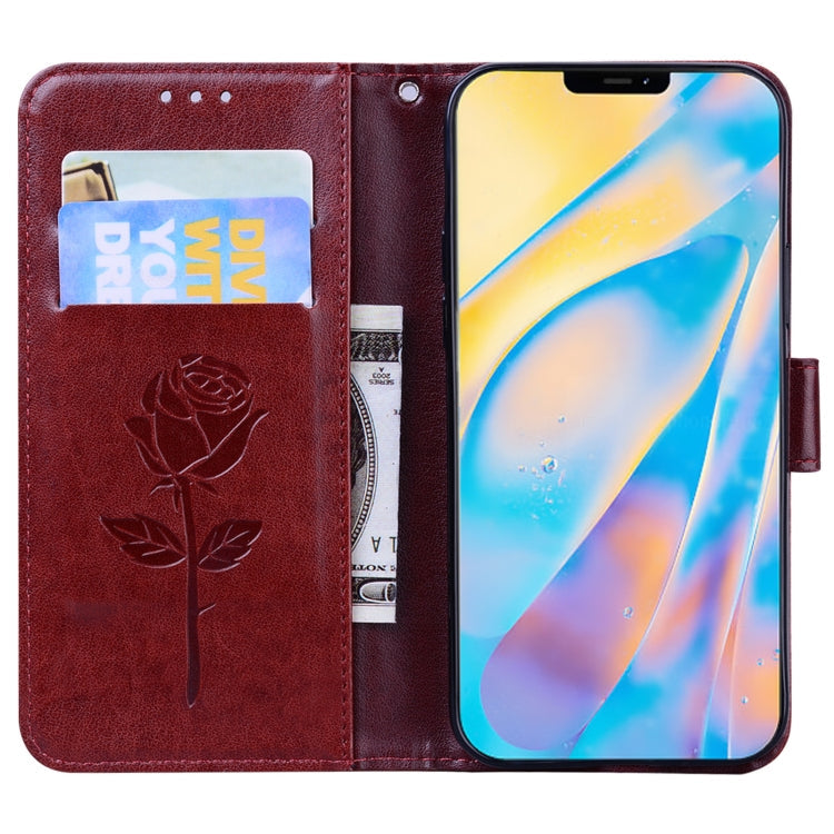 Rose Embossed Horizontal Flip PU Leather Case with Holder & Card Slots & Wallet