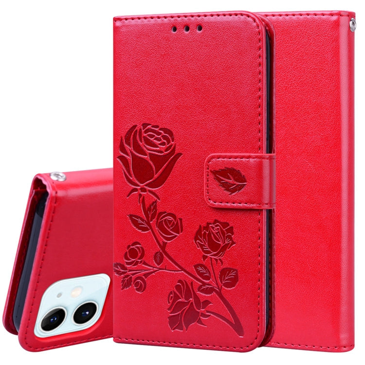 Rose Embossed Horizontal Flip PU Leather Case with Holder & Card Slots & Wallet