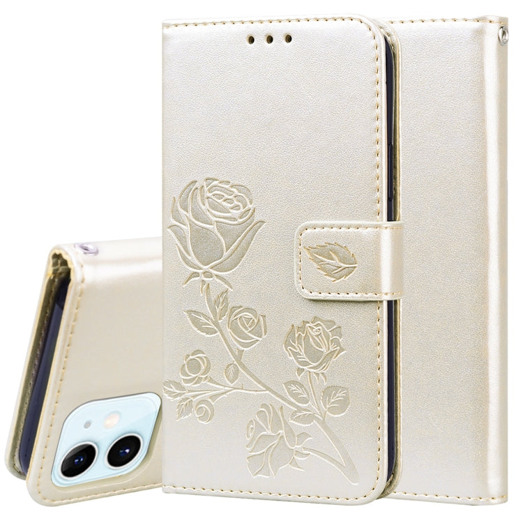 Rose Embossed Horizontal Flip PU Leather Case with Holder & Card Slots & Wallet