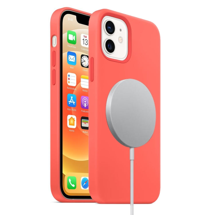 Magnetic Liquid Silicone Full Coverage Shockproof Case with Magsafe Charging Magnet, For iPhone 12 mini, For iPhone 12 / 12 Pro, For iPhone 12 Pro Max