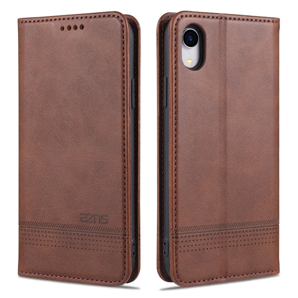 AZNS Magnetic Calf Texture Horizontal Flip Leather Case with Card Slots & Holder & Wallet, For iPhone XR, For iPhone XS Max