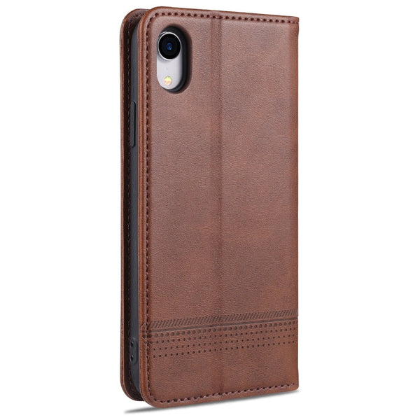 AZNS Magnetic Calf Texture Horizontal Flip Leather Case with Card Slots & Holder & Wallet, For iPhone XR, For iPhone XS Max
