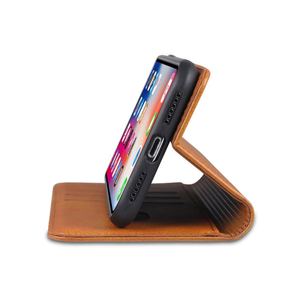 AZNS Magnetic Calf Texture Horizontal Flip Leather Case with Card Slots & Holder & Wallet, For iPhone XR, For iPhone XS Max