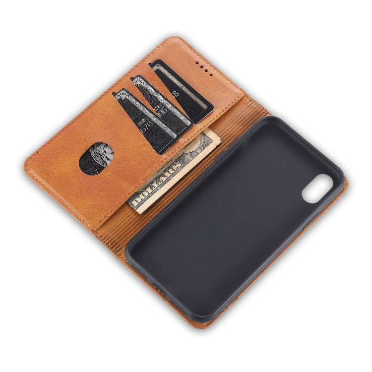 AZNS Magnetic Calf Texture Horizontal Flip Leather Case with Card Slots & Holder & Wallet, For iPhone XR, For iPhone XS Max