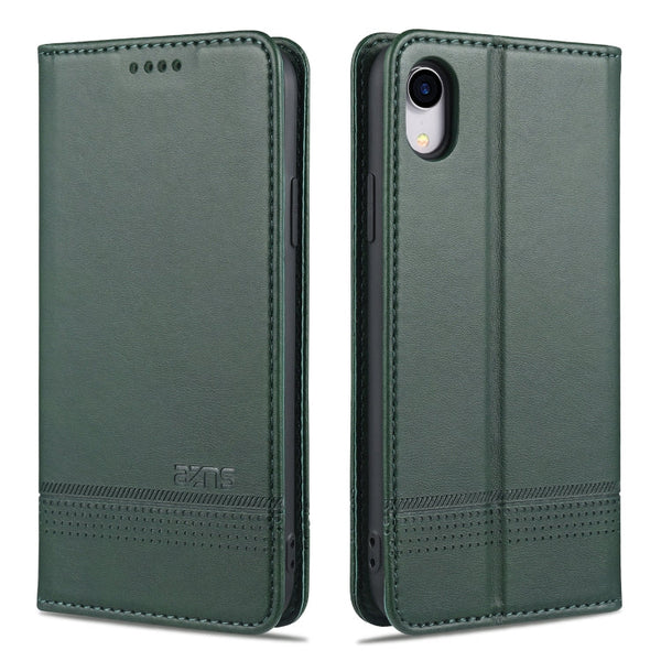 AZNS Magnetic Calf Texture Horizontal Flip Leather Case with Card Slots & Holder & Wallet, For iPhone XR, For iPhone XS Max
