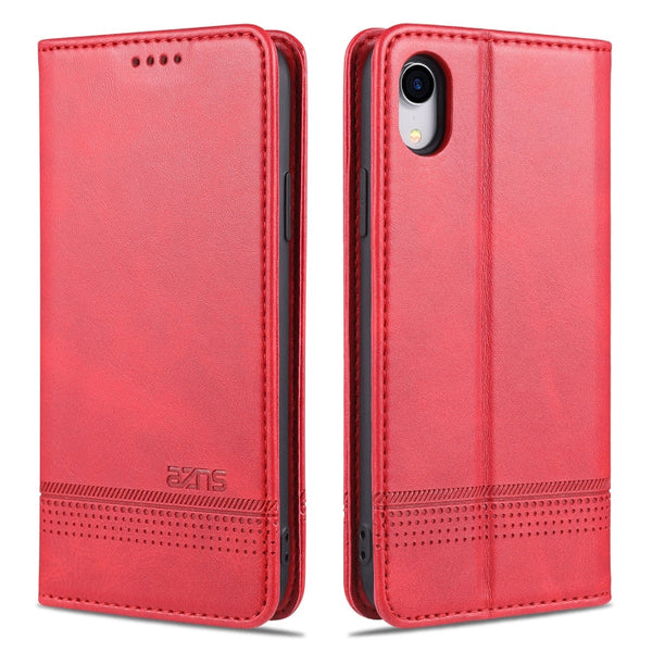 AZNS Magnetic Calf Texture Horizontal Flip Leather Case with Card Slots & Holder & Wallet, For iPhone XR, For iPhone XS Max