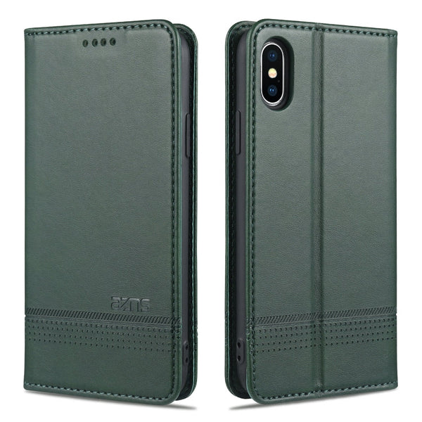 AZNS Magnetic Calf Texture Horizontal Flip Leather Case with Card Slots & Holder & Wallet, For iPhone XR, For iPhone XS Max