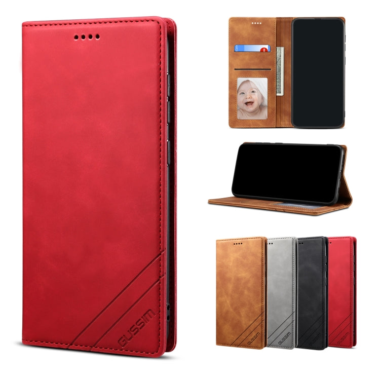 GUSSIM GS-001 Business Style Horizontal Flip Skin Feel PU Leather Case with Holder & Card Slots & Wallet & Photo Frame, For iPhone 6 / 6s, For iPhone 8 Plus / 7 Plus, For iPhone SE 2022 / SE 2020 / 8 / 7, For iPhone XR, For iPhone 11 Pro���������������...