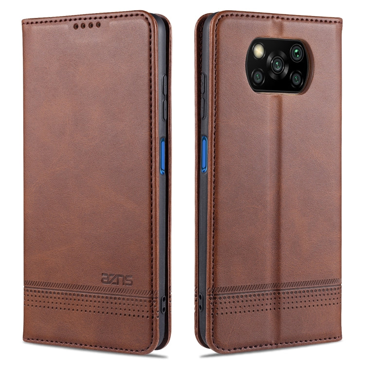 AZNS Magnetic Calf Texture Horizontal Flip Leather Case with Card Slots & Holder & Wallet, For Xiaomi Redmi 9, For Xiaomi Redmi Note 9 / 10X, For Xiaomi Mi 10 5G / 10 Pro 5G, For Xiaomi POCO X3 NFC