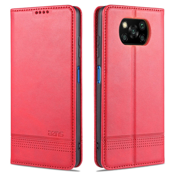 AZNS Magnetic Calf Texture Horizontal Flip Leather Case with Card Slots & Holder & Wallet, For Xiaomi Redmi 9, For Xiaomi Redmi Note 9 / 10X, For Xiaomi Mi 10 5G / 10 Pro 5G, For Xiaomi POCO X3 NFC
