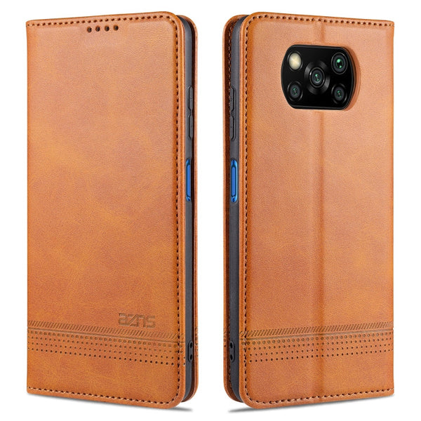 AZNS Magnetic Calf Texture Horizontal Flip Leather Case with Card Slots & Holder & Wallet, For Xiaomi Redmi 9, For Xiaomi Redmi Note 9 / 10X, For Xiaomi Mi 10 5G / 10 Pro 5G, For Xiaomi POCO X3 NFC