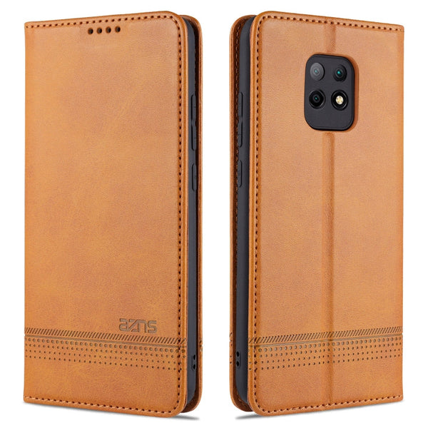 AZNS Magnetic Calf Texture Horizontal Flip Leather Case with Card Slots & Holder & Wallet, For Xiaomi Redmi 10X 5G, For Xiaomi Mi 10T / 10T Pro / Redmi K30s, For Xiaomi Redmi Note 9 Pro / Note 9s, For Xiaomi Mi 10 Lite