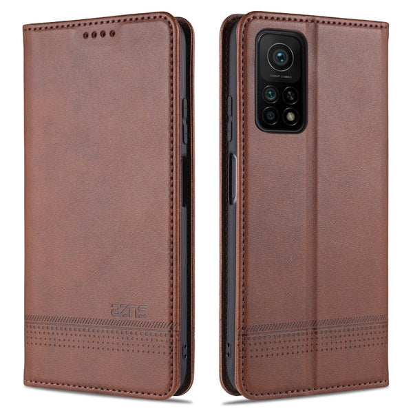 AZNS Magnetic Calf Texture Horizontal Flip Leather Case with Card Slots & Holder & Wallet, For Xiaomi Redmi 10X 5G, For Xiaomi Mi 10T / 10T Pro / Redmi K30s, For Xiaomi Redmi Note 9 Pro / Note 9s, For Xiaomi Mi 10 Lite