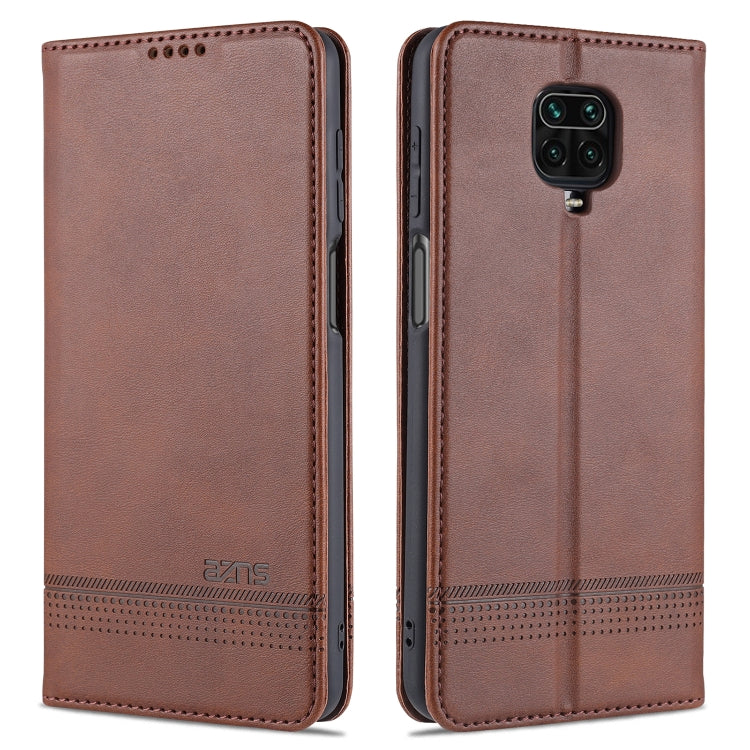 AZNS Magnetic Calf Texture Horizontal Flip Leather Case with Card Slots & Holder & Wallet, For Xiaomi Redmi 10X 5G, For Xiaomi Mi 10T / 10T Pro / Redmi K30s, For Xiaomi Redmi Note 9 Pro / Note 9s, For Xiaomi Mi 10 Lite