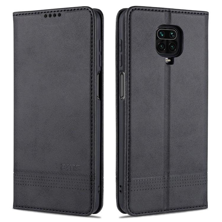 AZNS Magnetic Calf Texture Horizontal Flip Leather Case with Card Slots & Holder & Wallet, For Xiaomi Redmi 10X 5G, For Xiaomi Mi 10T / 10T Pro / Redmi K30s, For Xiaomi Redmi Note 9 Pro / Note 9s, For Xiaomi Mi 10 Lite