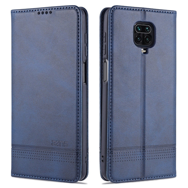 AZNS Magnetic Calf Texture Horizontal Flip Leather Case with Card Slots & Holder & Wallet, For Xiaomi Redmi 10X 5G, For Xiaomi Mi 10T / 10T Pro / Redmi K30s, For Xiaomi Redmi Note 9 Pro / Note 9s, For Xiaomi Mi 10 Lite