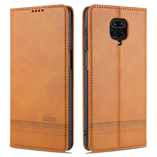 AZNS Magnetic Calf Texture Horizontal Flip Leather Case with Card Slots & Holder & Wallet, For Xiaomi Redmi 10X 5G, For Xiaomi Mi 10T / 10T Pro / Redmi K30s, For Xiaomi Redmi Note 9 Pro / Note 9s, For Xiaomi Mi 10 Lite