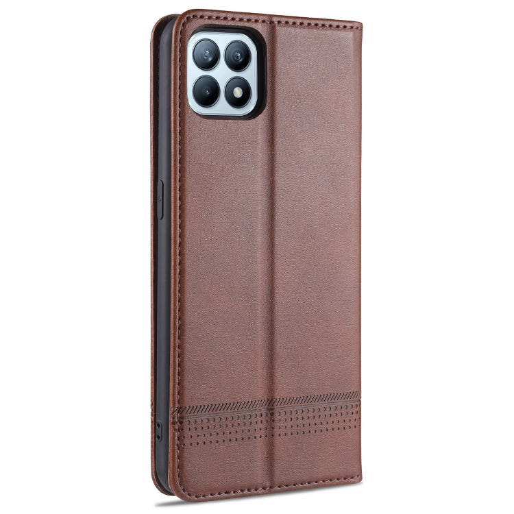 AZNS Magnetic Calf Texture Horizontal Flip Leather Case with Card Slots & Holder & Wallet, For OPPO Reno4 SE