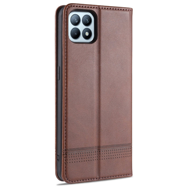 AZNS Magnetic Calf Texture Horizontal Flip Leather Case with Card Slots & Holder & Wallet, For OPPO Reno4 SE