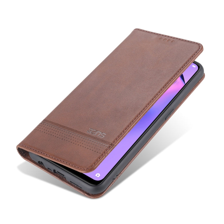AZNS Magnetic Calf Texture Horizontal Flip Leather Case with Card Slots & Holder & Wallet, For OPPO Reno4 SE