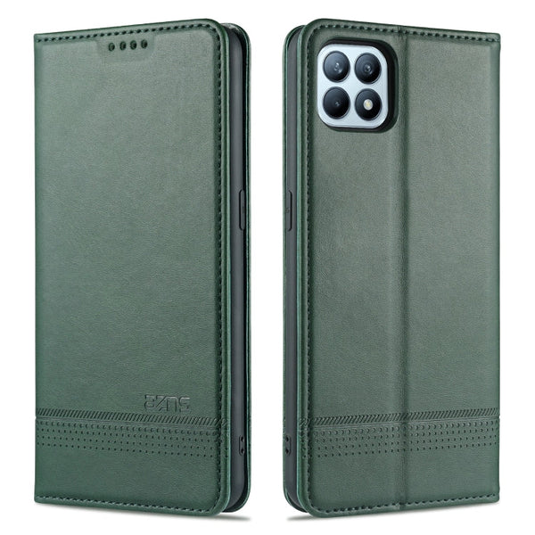 AZNS Magnetic Calf Texture Horizontal Flip Leather Case with Card Slots & Holder & Wallet, For OPPO Reno4 SE