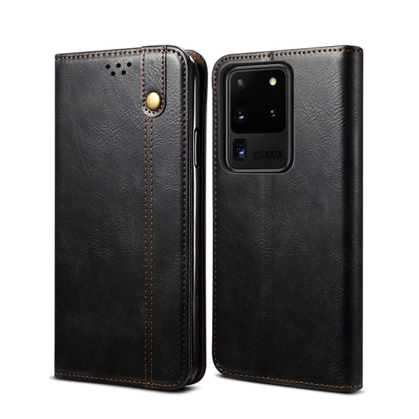Simple Wax Crazy Horse Texture Horizontal Flip Leather Case with Card Slots & Wallet, For Samsung Galaxy S20 UItra, For Samsung Galaxy S20 FE, For Samsung Galaxy S20 Plus