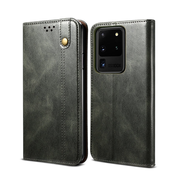 Simple Wax Crazy Horse Texture Horizontal Flip Leather Case with Card Slots & Wallet, For Samsung Galaxy S20 UItra, For Samsung Galaxy S20 FE, For Samsung Galaxy S20 Plus