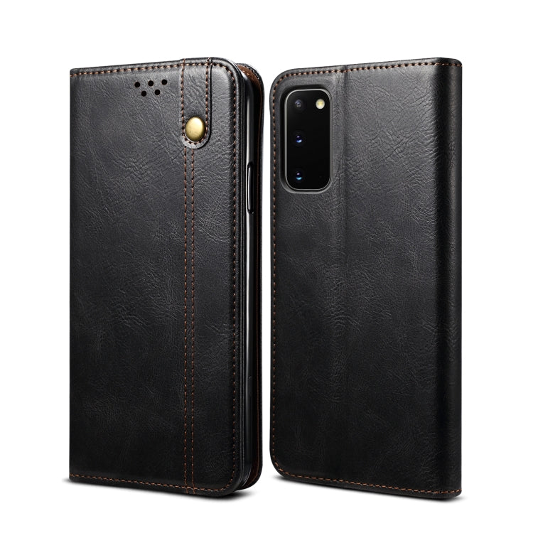 Simple Wax Crazy Horse Texture Horizontal Flip Leather Case with Card Slots & Wallet, For Samsung Galaxy S20 UItra, For Samsung Galaxy S20 FE, For Samsung Galaxy S20 Plus