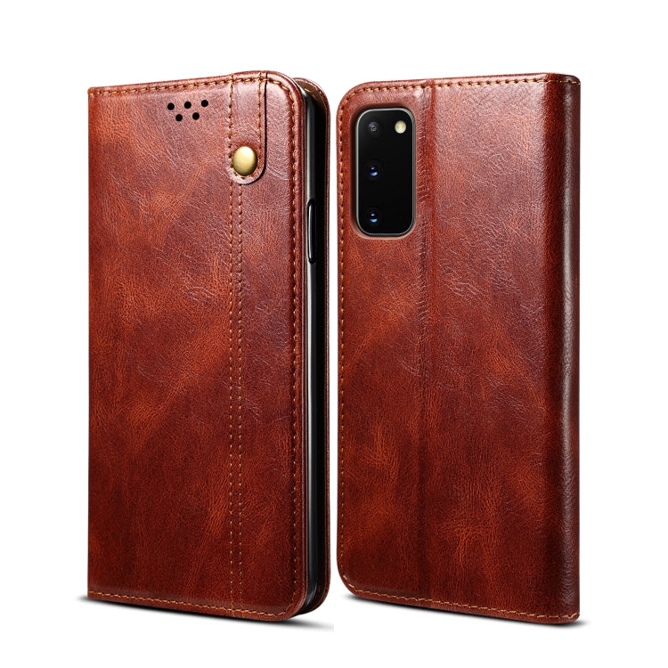 Simple Wax Crazy Horse Texture Horizontal Flip Leather Case with Card Slots & Wallet, For Samsung Galaxy S20 UItra, For Samsung Galaxy S20 FE, For Samsung Galaxy S20 Plus