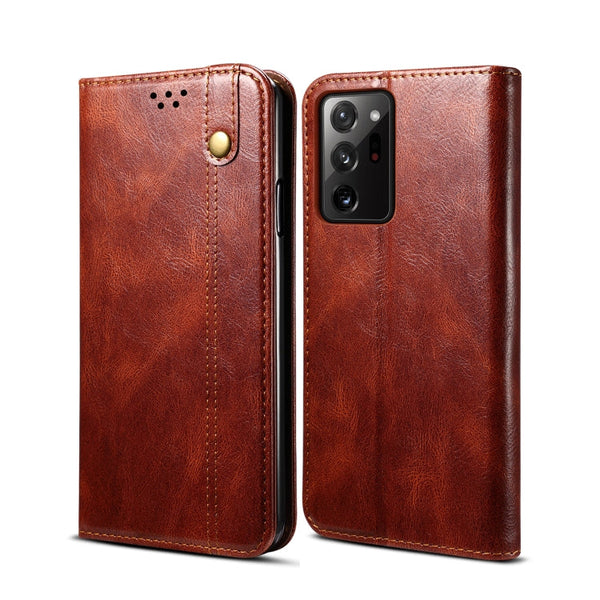 Simple Wax Crazy Horse Texture Horizontal Flip Leather Case with Card Slots & Wallet, For Samsung Galaxy S20 UItra, For Samsung Galaxy S20 FE, For Samsung Galaxy S20 Plus