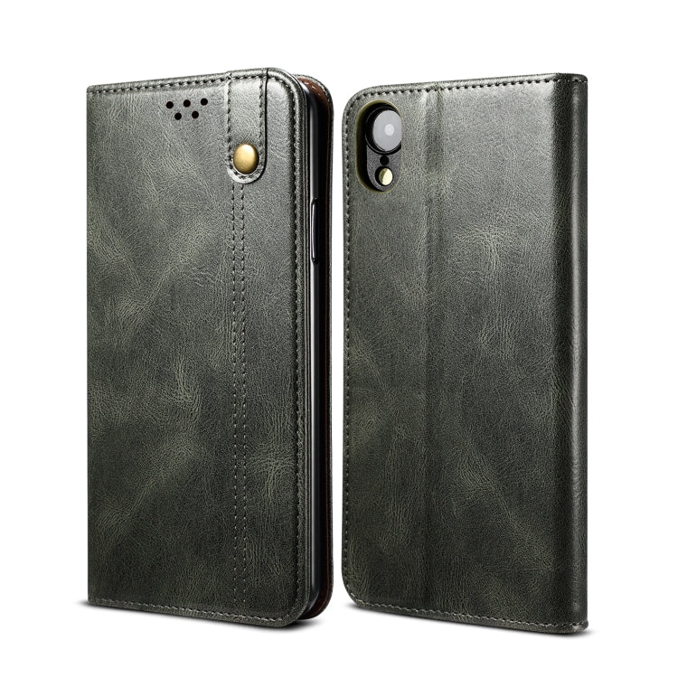 Simple Wax Crazy Horse Texture Horizontal Flip Leather Case with Card Slots & Wallet, For iPhone XR, For iPhone XS / X, For iPhone XS Max