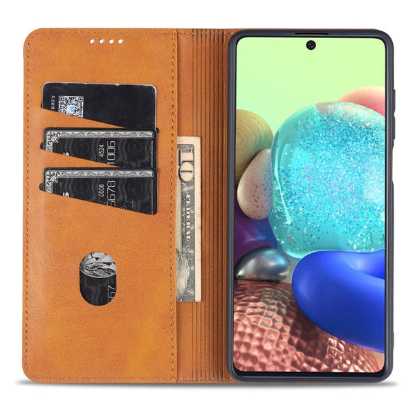 AZNS Magnetic Calf Texture Horizontal Flip Leather Case with Card Slots & Holder & Wallet, For Samsung Galaxy M51 (Side Fingerprint)