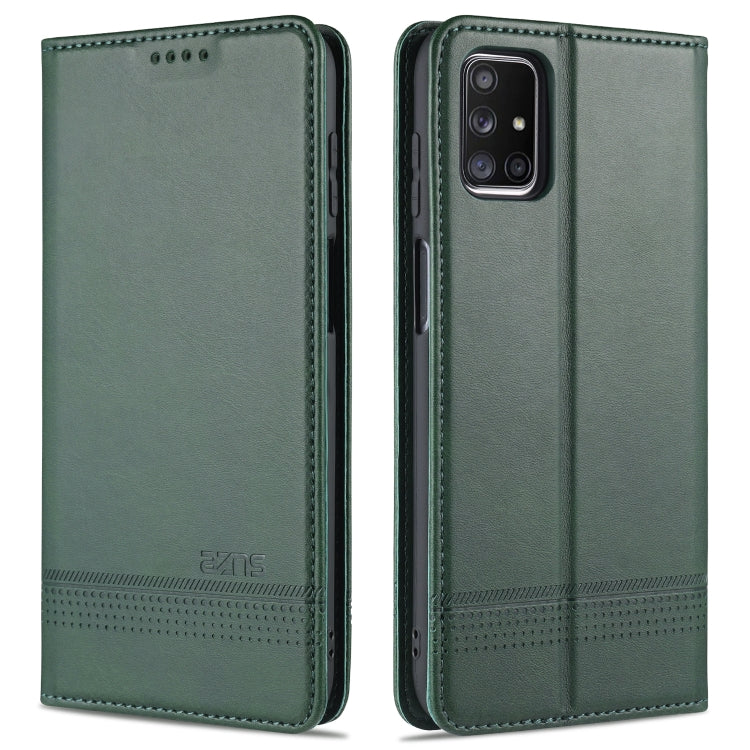 AZNS Magnetic Calf Texture Horizontal Flip Leather Case with Card Slots & Holder & Wallet, For Samsung Galaxy M51 (Side Fingerprint)