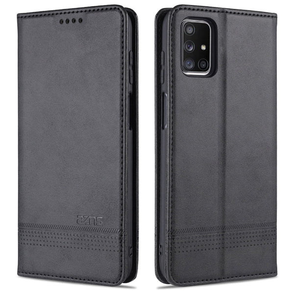 AZNS Magnetic Calf Texture Horizontal Flip Leather Case with Card Slots & Holder & Wallet, For Samsung Galaxy M51 (Side Fingerprint)