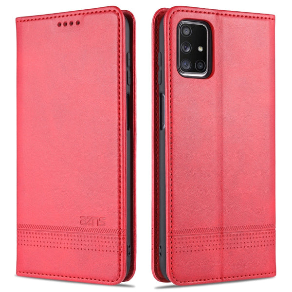 AZNS Magnetic Calf Texture Horizontal Flip Leather Case with Card Slots & Holder & Wallet, For Samsung Galaxy M51 (Side Fingerprint)